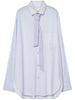 BCI COTTON OVERSIZED SHIRT CANNED TAPE DETAILS 14401 F48M5044 FORTE FORTE 