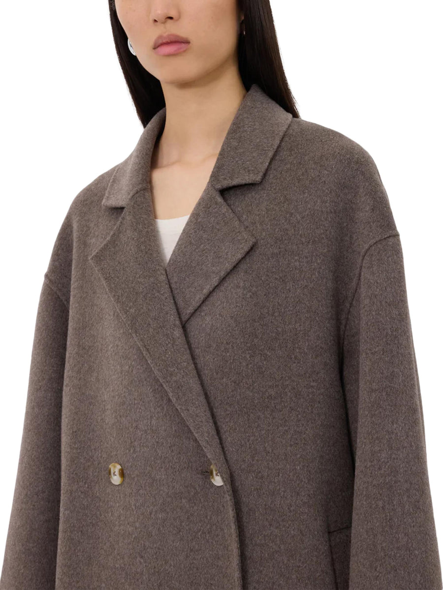 BORNEO LDS LONG COAT BORNEO LDS TAUPE MELANGE LOULOU STUDIO 