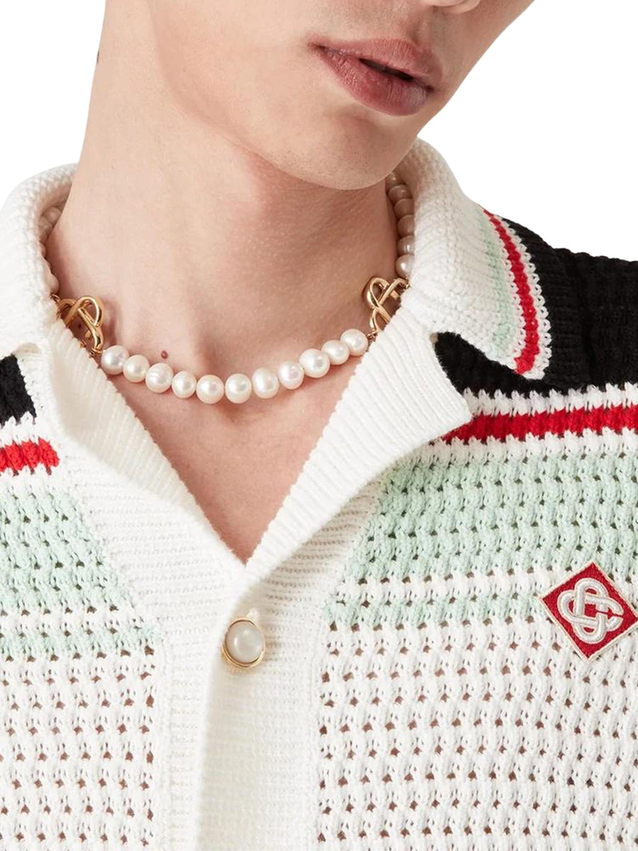 FAUX CROCHET SHIRT MPF25-KW-998-01  CASABLANCA 