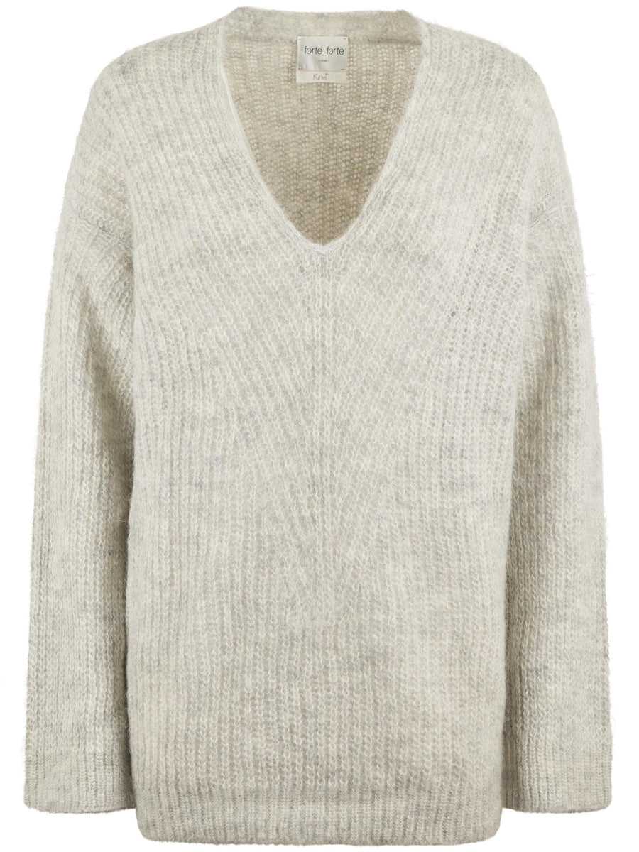 BABY SURI ALPACA V NECK SWEATER 14163 F48A7007 FORTE FORTE 