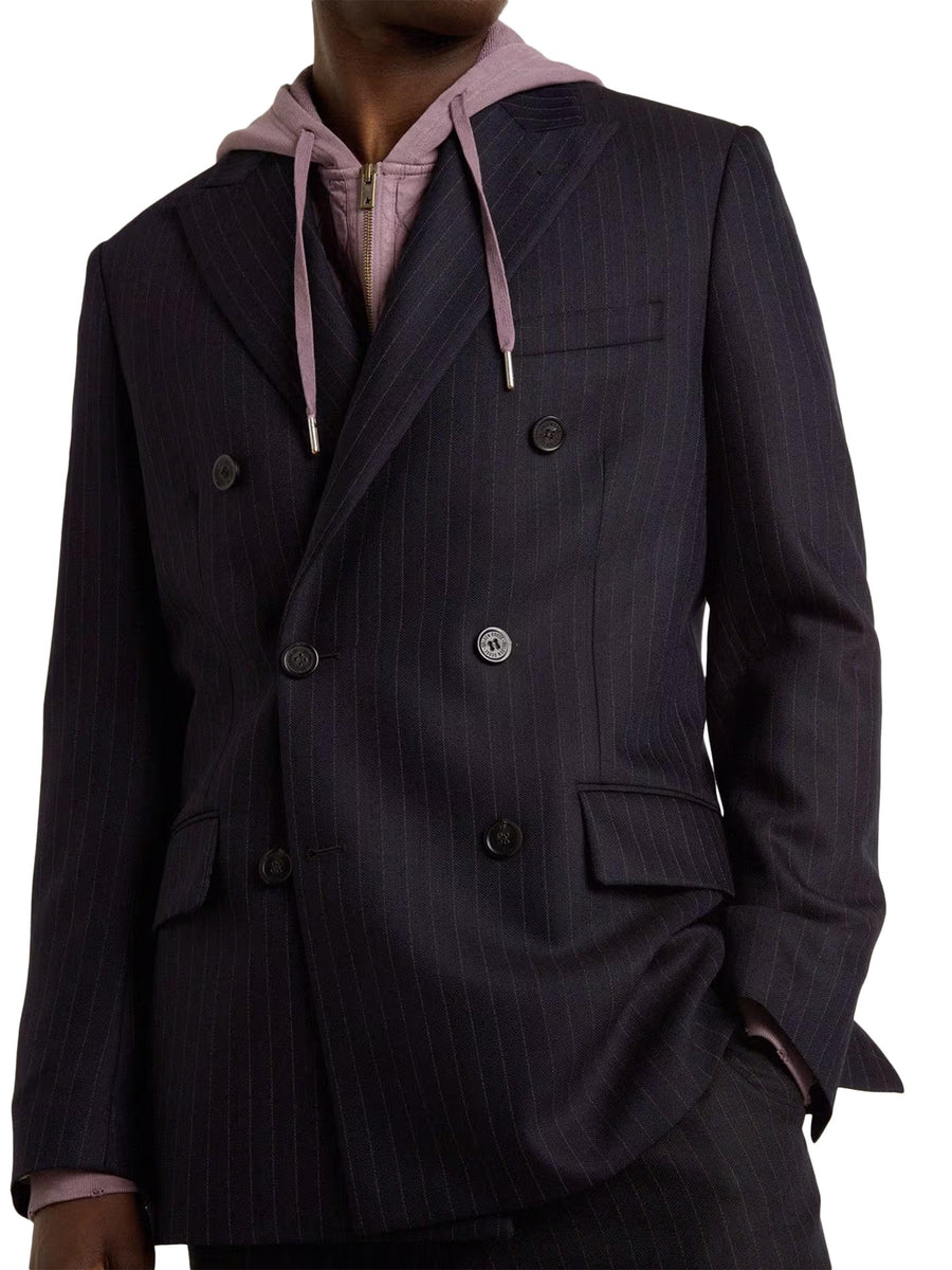JOURNEY M'S DOUBLE BREASTED BLAZER PINSTRIPE VW GMP00835 P00209850629 GOLDEN GOOSE 