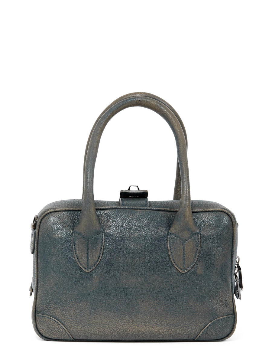 VITA BAG TREATED LEATHER BODY RUTHENIUM METAL DETAILS GWA00470 A00075050943 GOLDEN GOOSE 