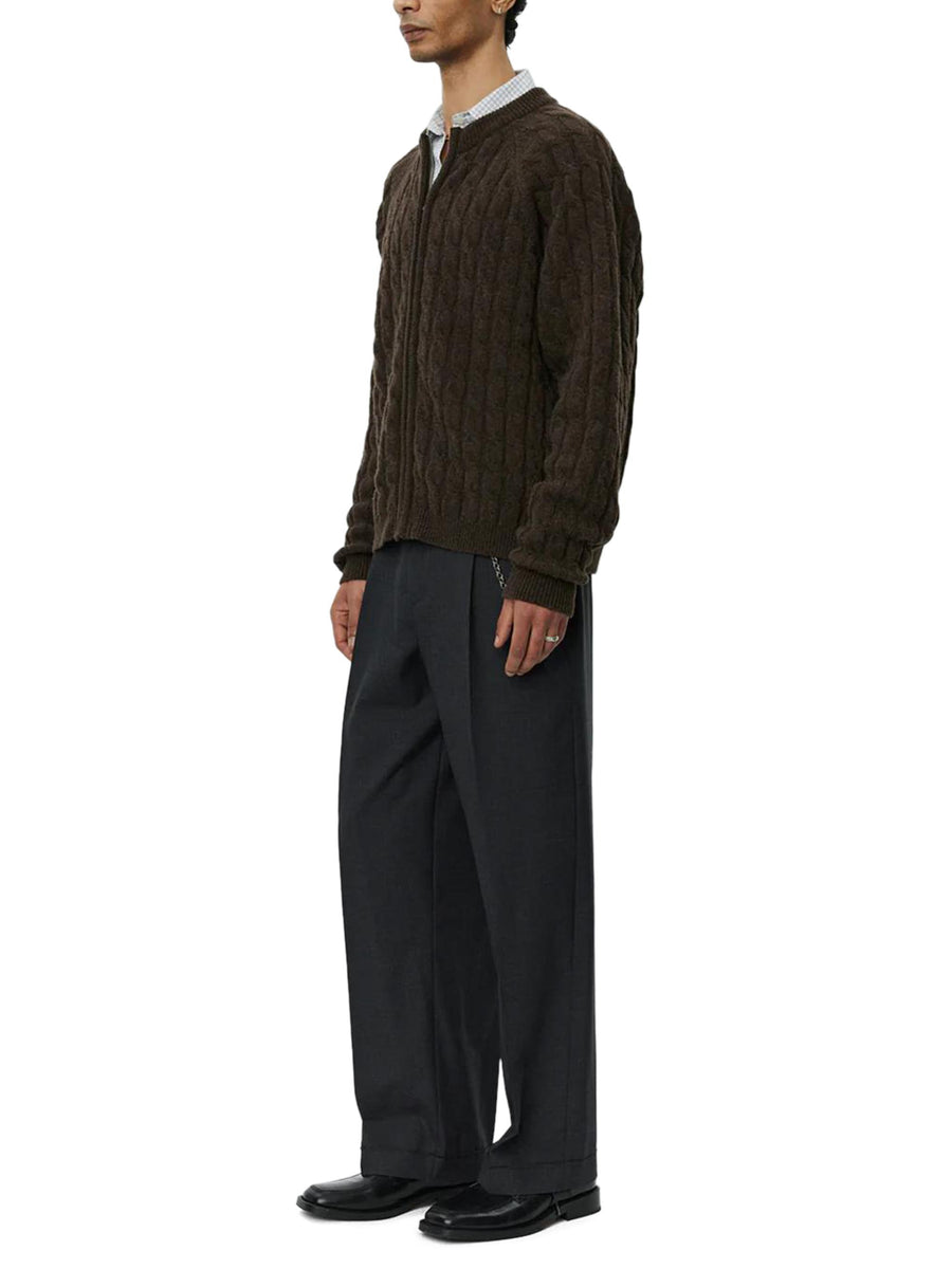 EDITOR ZIP SWEATER M325066 BROWN MFPEN 