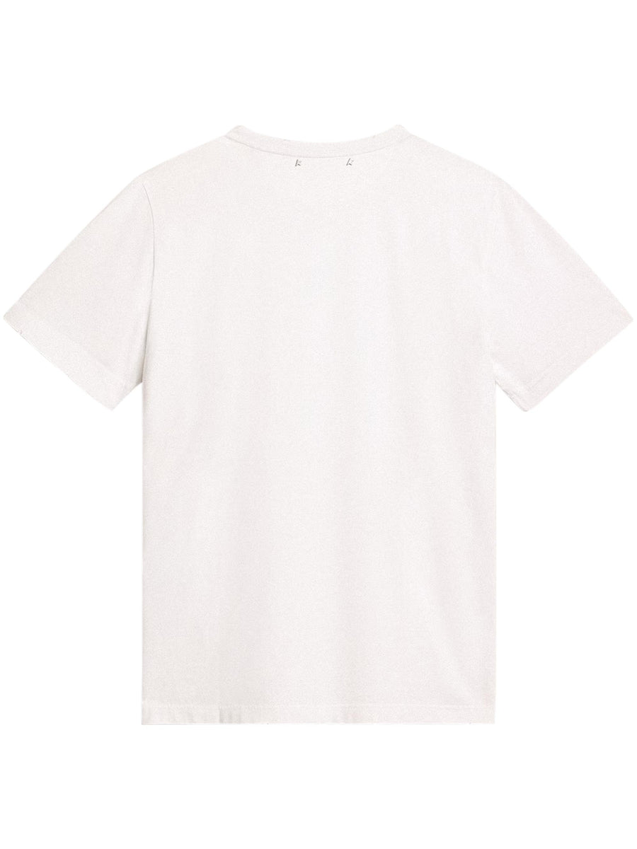 GOLDEN M'S REGULAR T-SHIRT DISTRESSED COTTON JERSEY GMP01220 P00063810363 GOLDEN GOOSE 