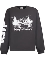LONG SLEEVE MOCK NECK IN OUTDOOR PRINT A10221521OTD MRKR AGOLDE 
