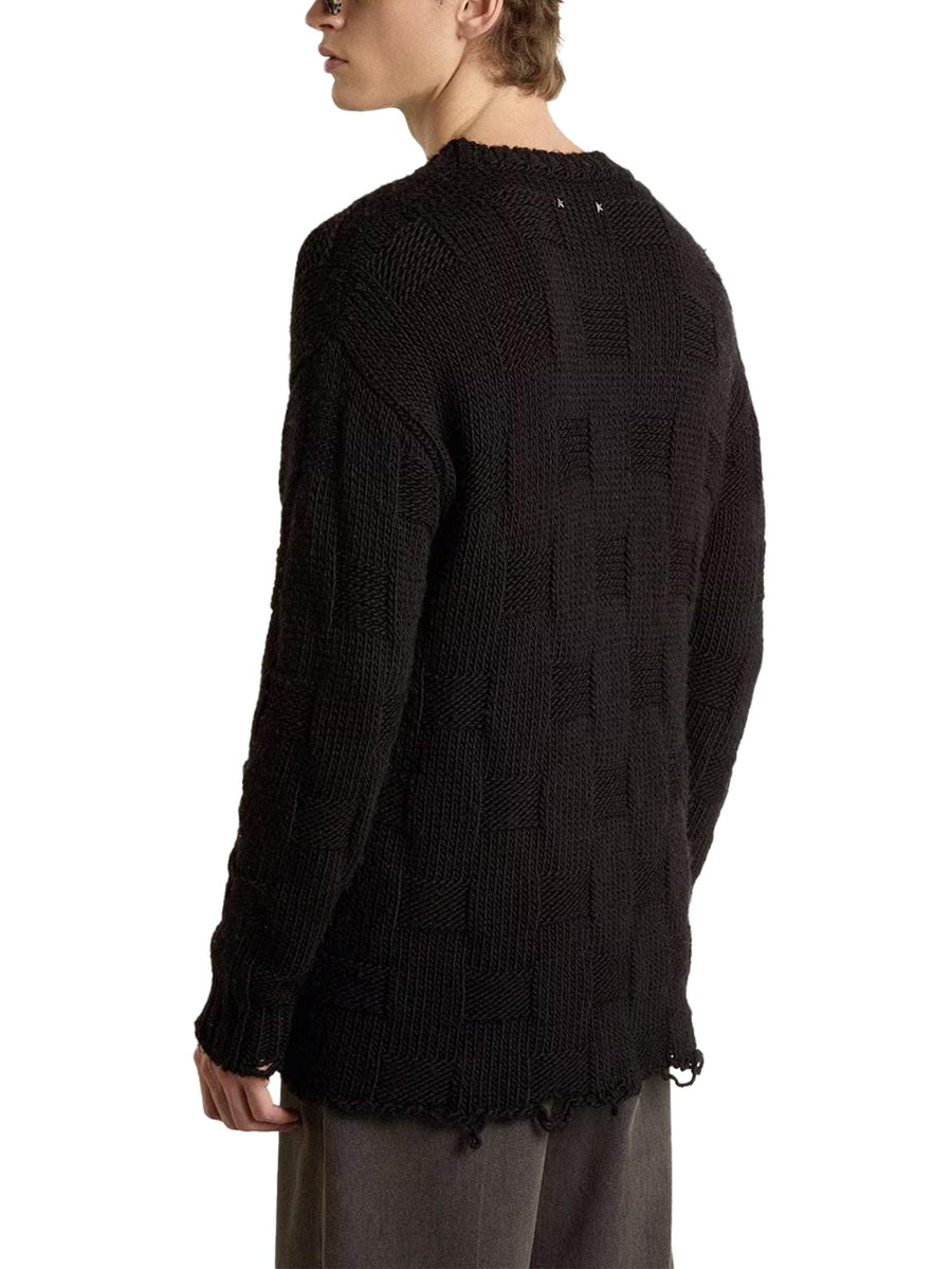 JOURNEY M'S KNIT BOXY CREWNECK BASKET SELVAGE EDGE GMP01338 P00210890100 GOLDEN GOOSE 