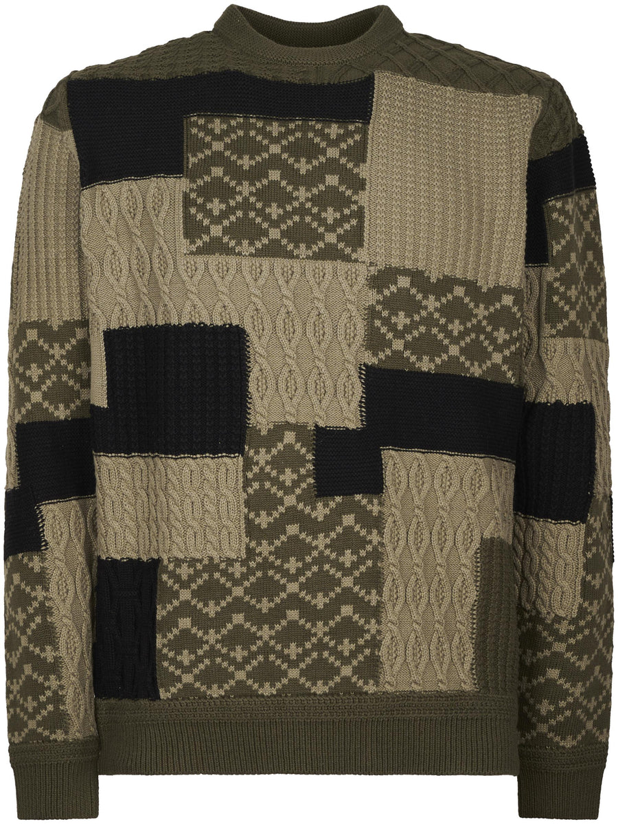 AKSVEND PATCHWORK KNIT 902034 4084 ANERKJENDT 