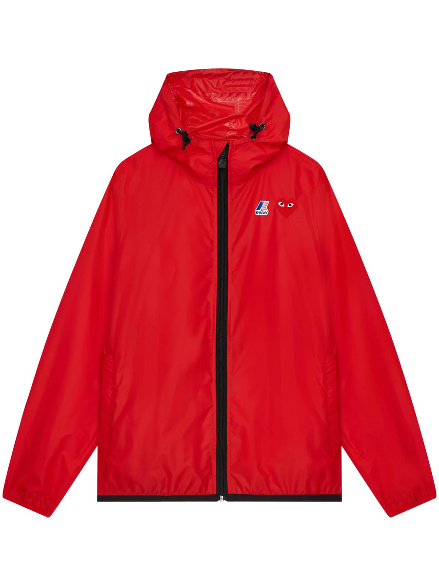 KWAY FULL ZIP JACKET RED EMBLEM AZ-J501-051 2 COMME DES GARCONS PLAY K-WAY 