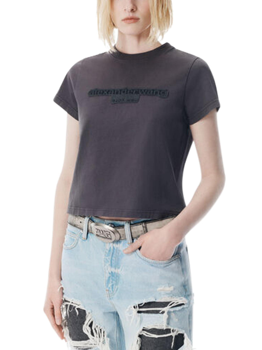 REVERSE EMBROIDERY LOGO SHRUNKEN TEE 1CC4251159 229 ALEXANDER WANG 