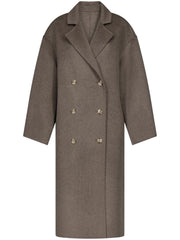 BORNEO LDS LONG COAT BORNEO LDS TAUPE MELANGE LOULOU STUDIO 