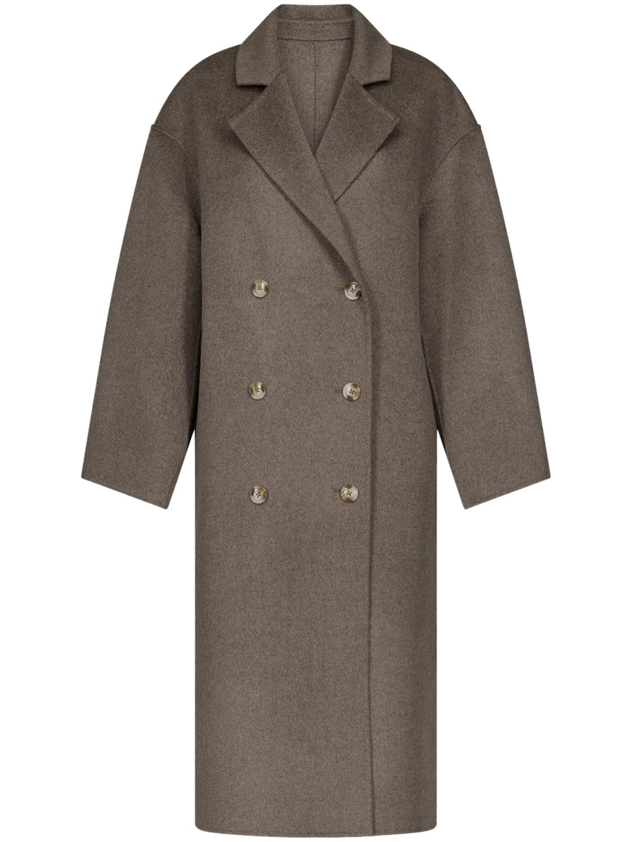 BORNEO LDS LONG COAT BORNEO LDS TAUPE MELANGE LOULOU STUDIO 