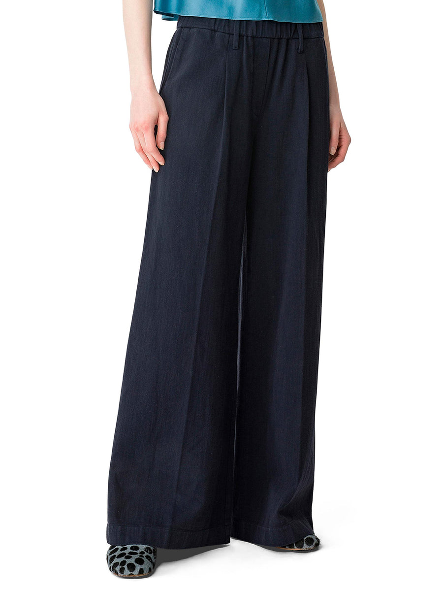 COVER COTTON VISCOSE HIGH WAIST PANTS 14034 F48A5012 FORTE FORTE 
