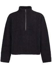 COMMON HALF ZIP SWEATER M325075 BLACK FUZZY MFPEN 