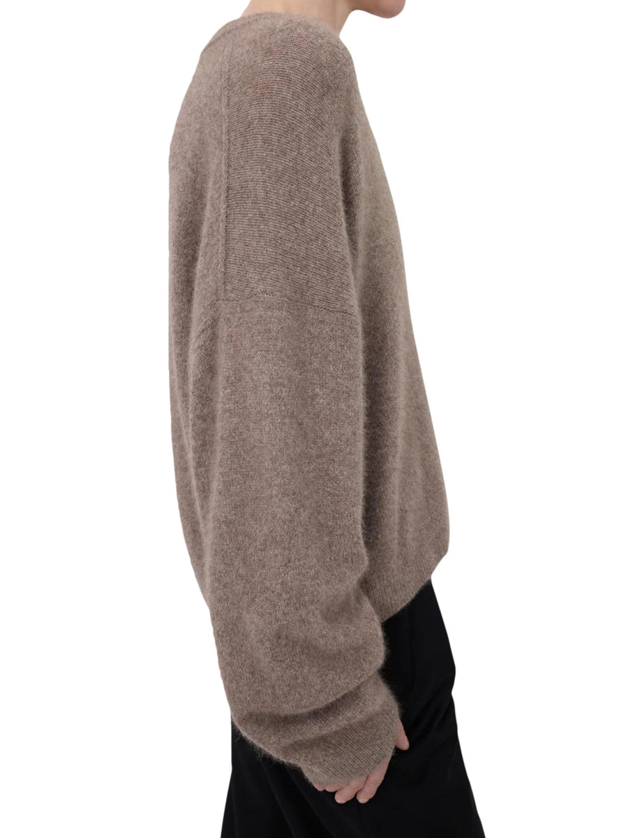 TRISTAN LOOSE FIT SWEATER TRISTAN ASHES MELANGE LOULOU STUDIO 