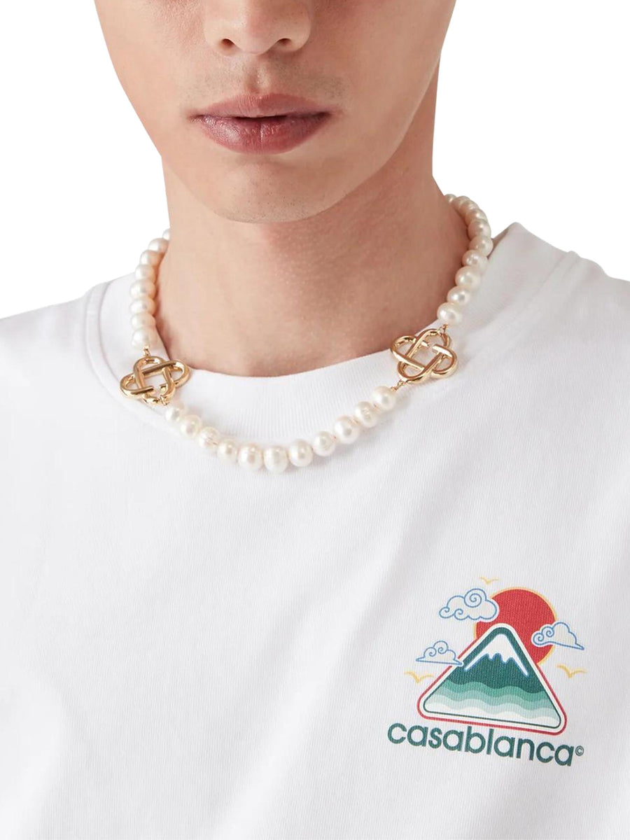 MONTAGNE ONDULèE SCREEN PRINTED T-SHIRT MPF25-JTS-001-04  CASABLANCA 