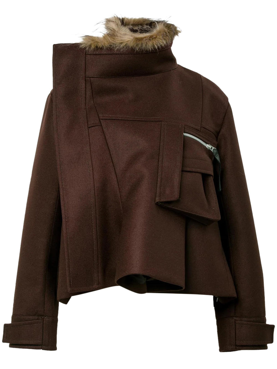 WOOL MELTON BLOUSON 2508068 601 SACAI 