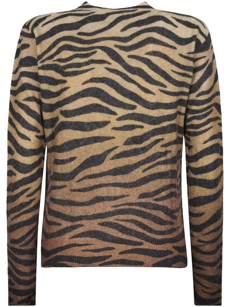 NEW QUEEN PRINT ALPACA ZEBRA GRADIENT 19 QUE0029 TEX000100379I MC2 SAINT BARTH 