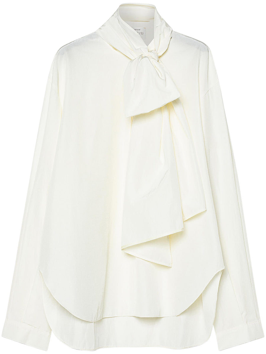 CHIC TAFFETAS  SHIRT WITH DETACHABLE BOW 14400 F48M0010 FORTE FORTE 