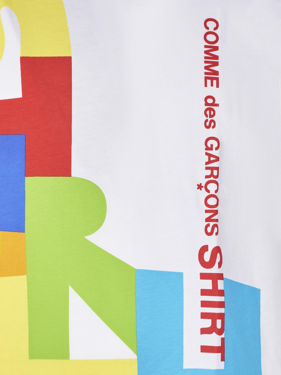  FPT0040512 WHITE PRINT COMME DES GARCONS SHIRT 