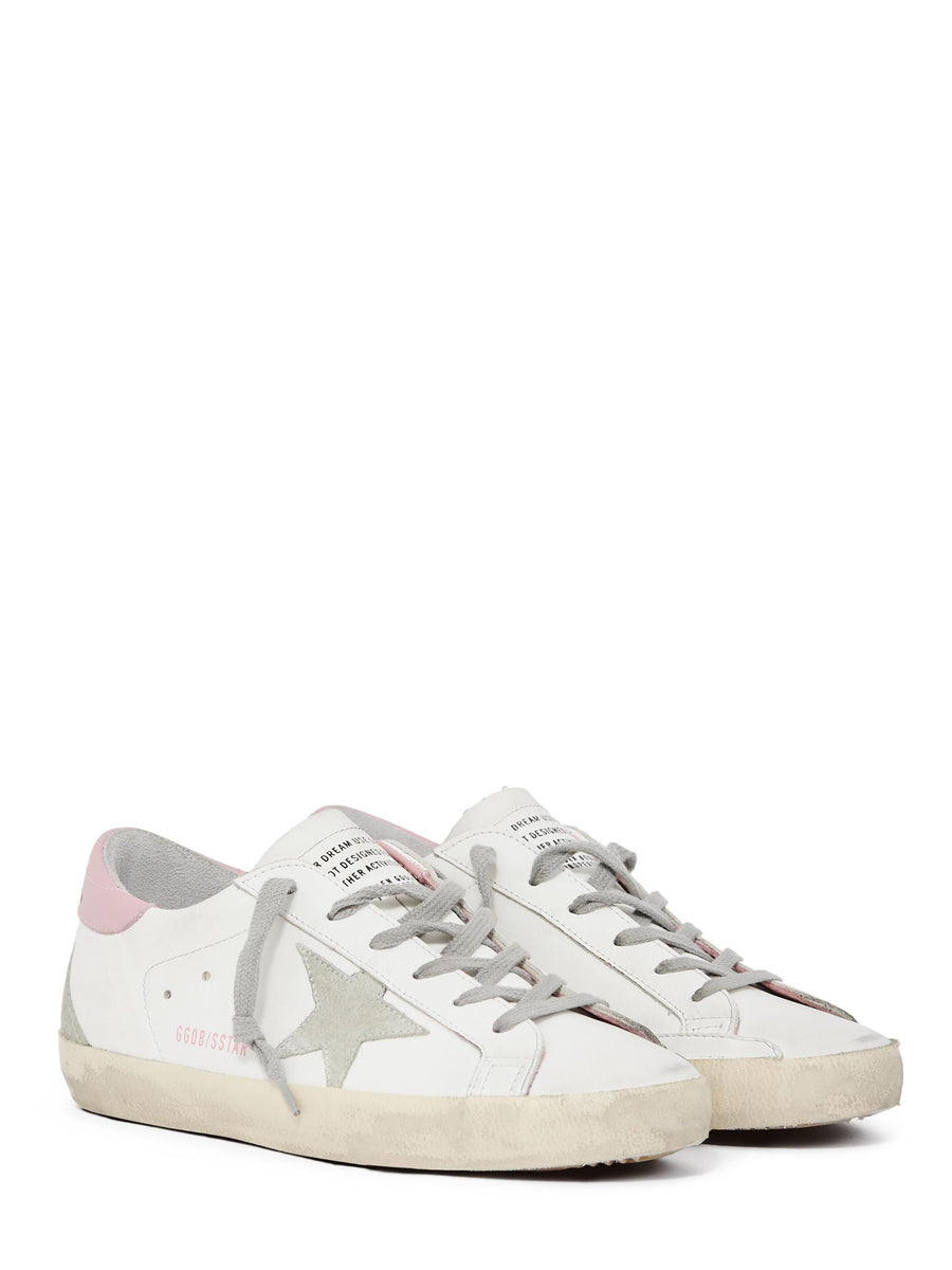 SUPER-STAR LEATHER UPPER AND HEEL SUEDE STAR AND SPUR CREAM SOLE GWF00102 F00256910914 GOLDEN GOOSE 