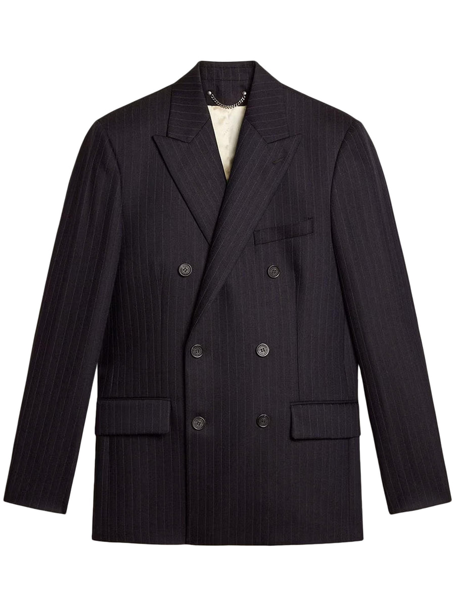JOURNEY M'S DOUBLE BREASTED BLAZER PINSTRIPE VW GMP00835 P00209850629 GOLDEN GOOSE 