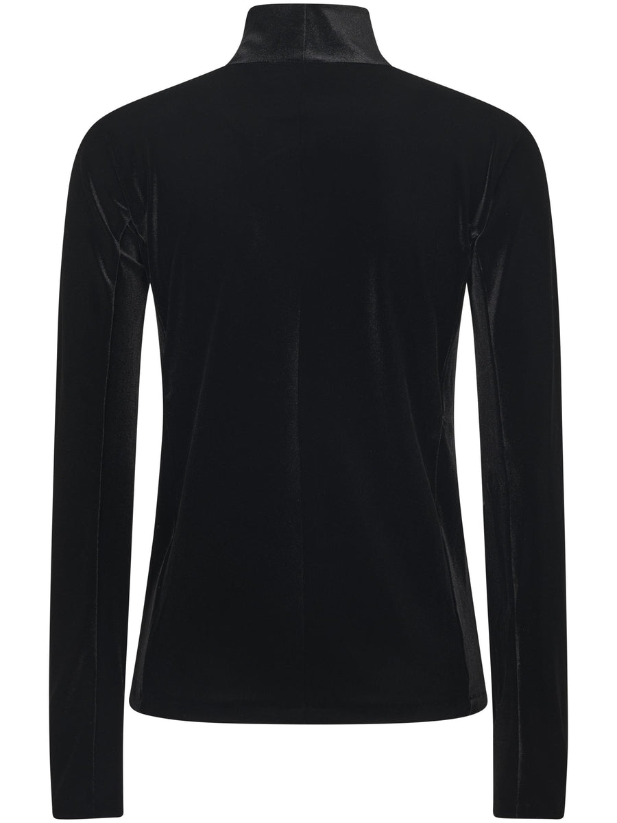 STRETCH VELVET TURTLENECK T-SHIRT 14397 F48M8018 FORTE FORTE 