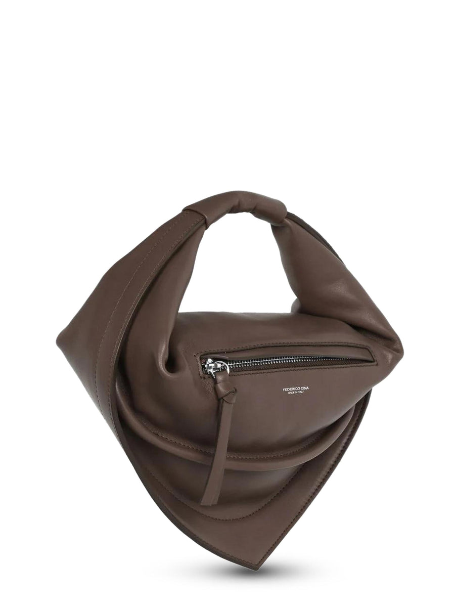 MIDI TORTELLINO BAG FCCOMDTB0101 CHOCOLATE FEDERICO CINA 