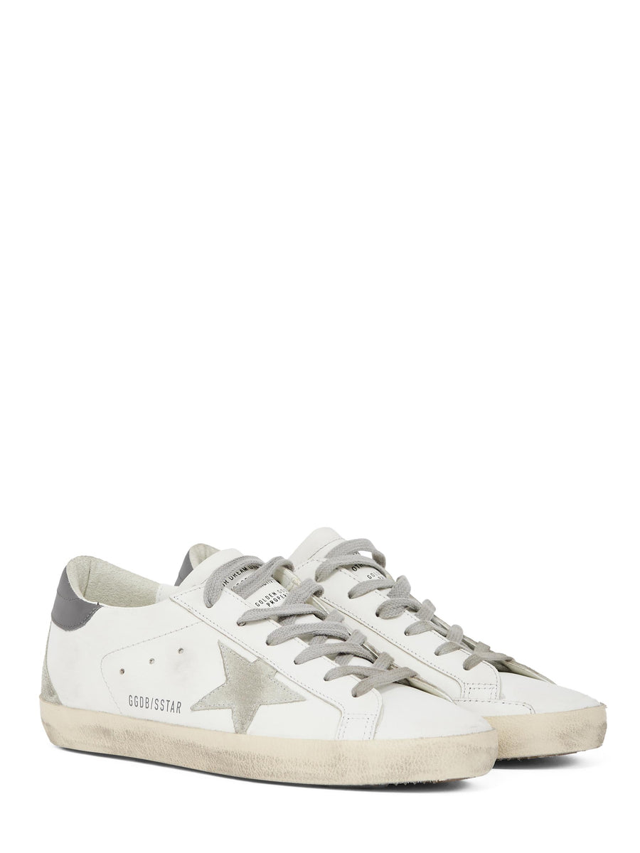 SUPER STAR LEATHER UPPER AND HEEL SUEDE STAR AND SPUR GWF00102 F00611311915 GOLDEN GOOSE 