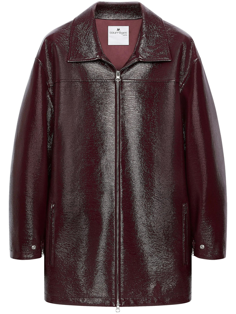 ZIPPED VINYL MAXI BOMBER JACKET 425CBL322VY0014 4010 COURREGES 