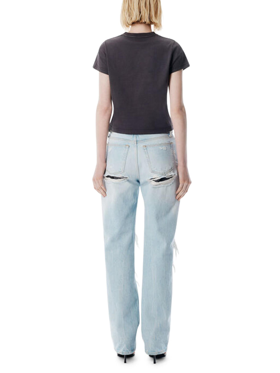 REVERSE EMBROIDERY LOGO SHRUNKEN TEE 1CC4251159 229 ALEXANDER WANG 