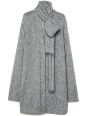 BRUSHED MOHAIR OVERSIZED CARDIGAN WITH SCARF 14438 F48M7026 FORTE FORTE 