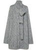 BRUSHED MOHAIR OVERSIZED CARDIGAN WITH SCARF 14438 F48M7026 FORTE FORTE 