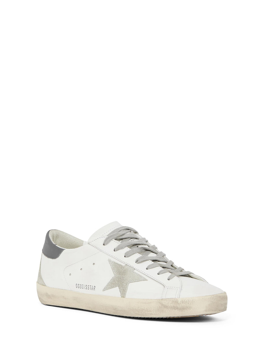 SUPER STAR LEATHER UPPER AND HEEL SUEDE STAR AND SPUR GMF00102 F00611311915 GOLDEN GOOSE 