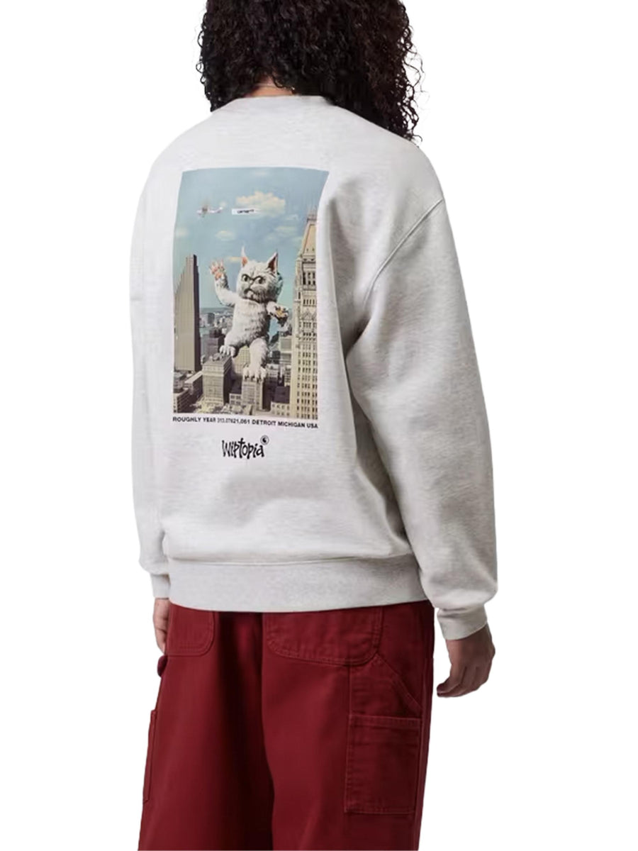 W' Wiptopia Script Sweat Cotton/Polyester Sweat I035515 3F2XX CARHARTT WIP 