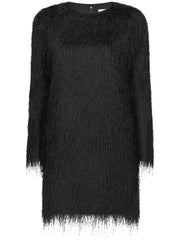 TINA LONGSLEEVE MINI DRESS TINA BLACK LOULOU STUDIO 