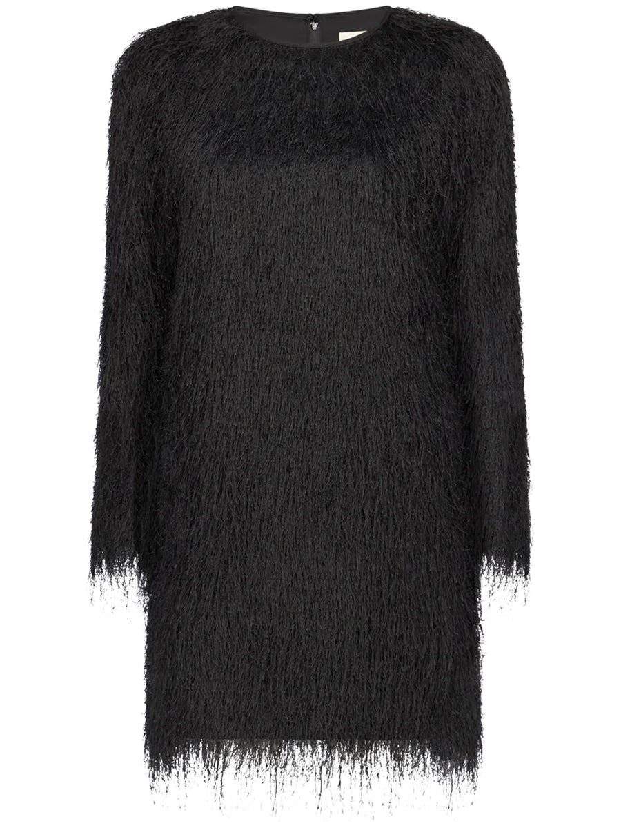 TINA LONGSLEEVE MINI DRESS TINA BLACK LOULOU STUDIO 