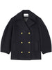 Peacoat Wool Midi Coat W0803 683 GANNI 