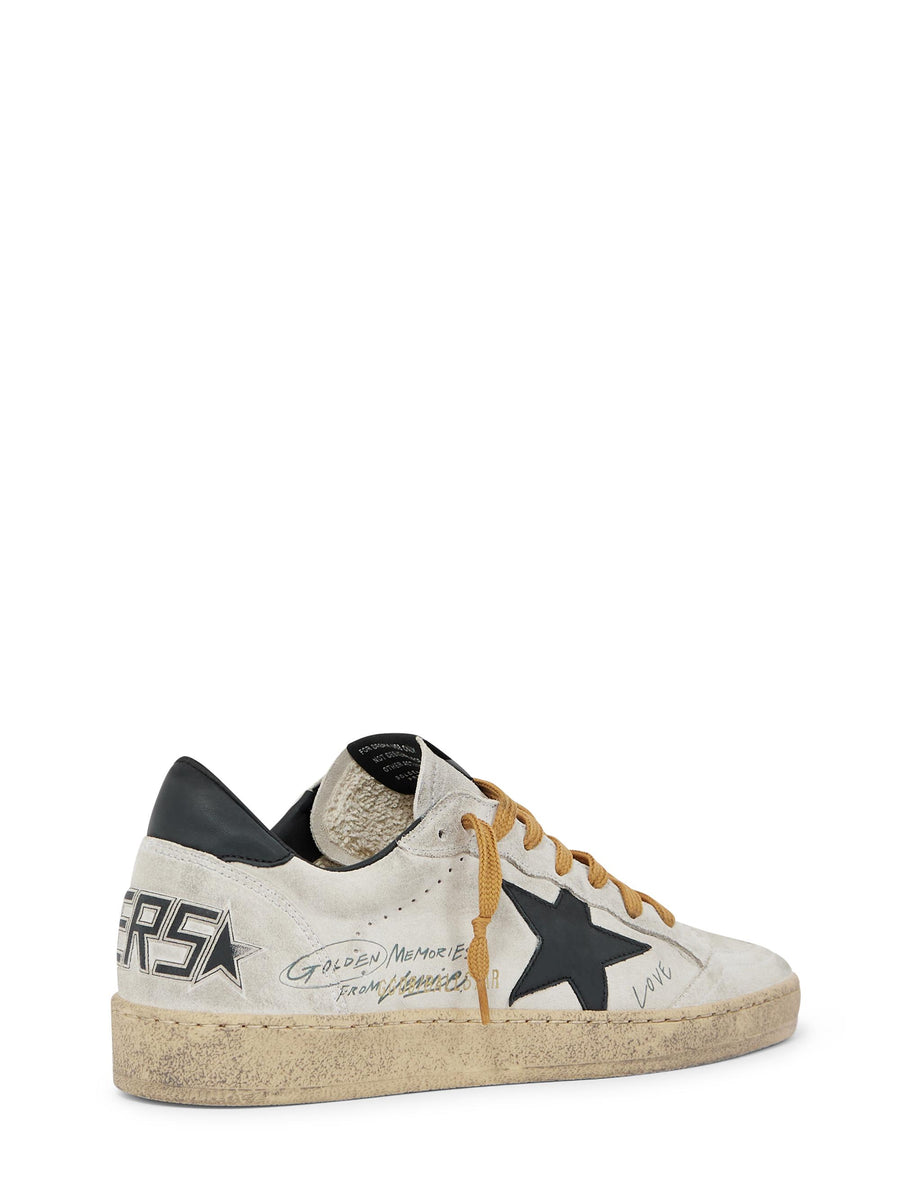 BALLSTAR SUEDE UPPER TOE TONGUE AND SPUR LEATHER STAR AND HEEL GMF00117 F00757860336 GOLDEN GOOSE 