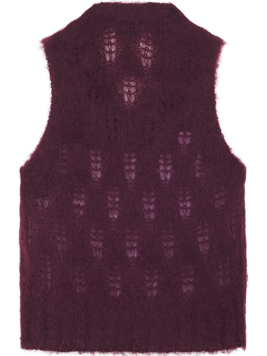BRUSHED MOHAIR LACE VEST 14444 F48M4015 FORTE FORTE 