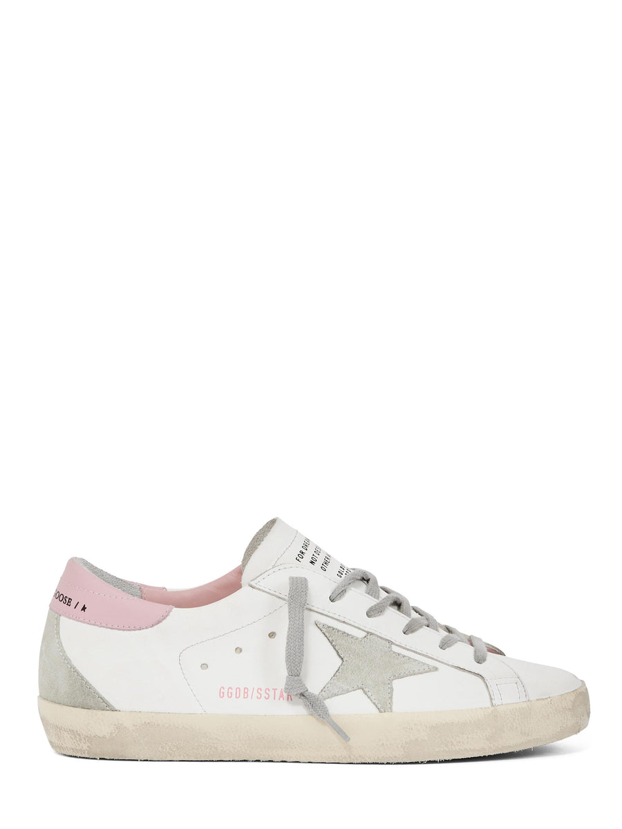 SUPER-STAR LEATHER UPPER AND HEEL SUEDE STAR AND SPUR CREAM SOLE GWF00102 F00256910914 GOLDEN GOOSE 