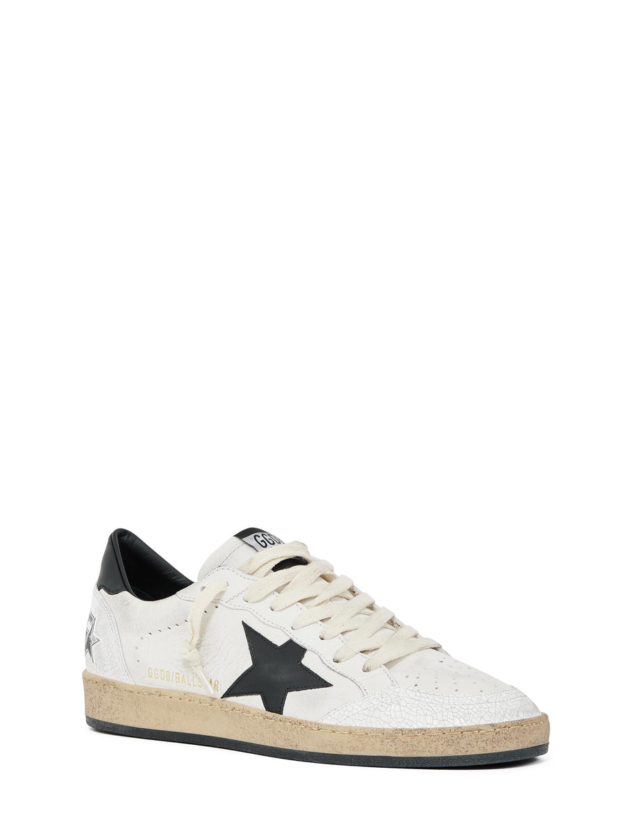 BALLSTAR NAPPA UPPER LEATHER STAR AND HEEL CRACK TOE AND SPURE GMF00117 F00377110283 GOLDEN GOOSE 
