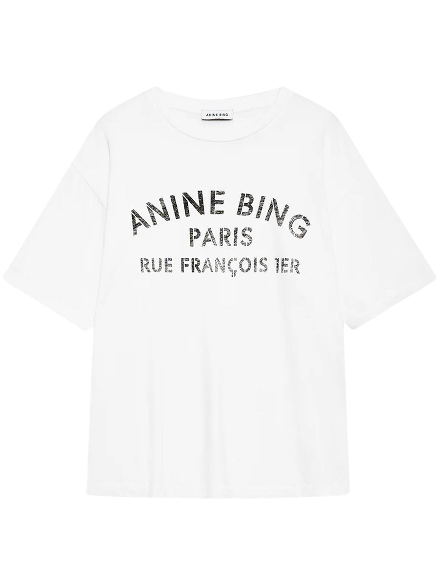 COHEN TEE PARIS STENCIL A0811518 IVY1 ANINE BING 