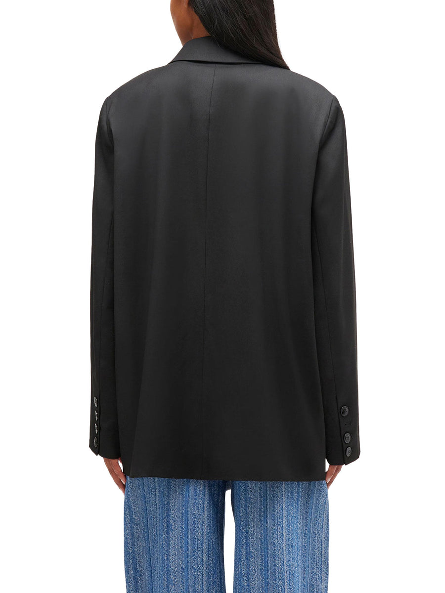 CALENDERED WOOL BLAZER W0797 099 GANNI 