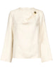 AZAE DRAPED BLOUSE AZAE IVORY LOULOU STUDIO 