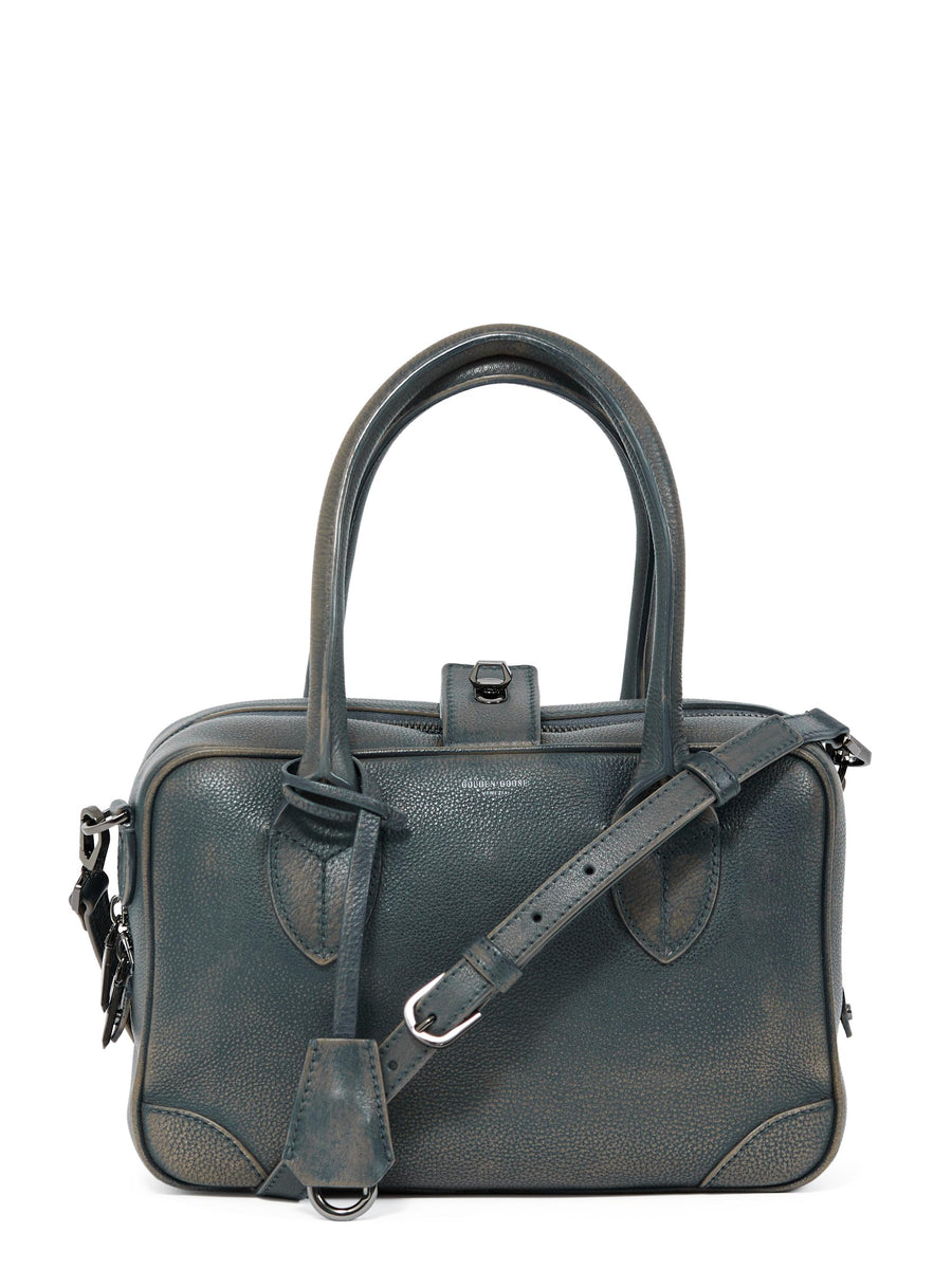 VITA BAG TREATED LEATHER BODY RUTHENIUM METAL DETAILS GWA00470 A00075050943 GOLDEN GOOSE 