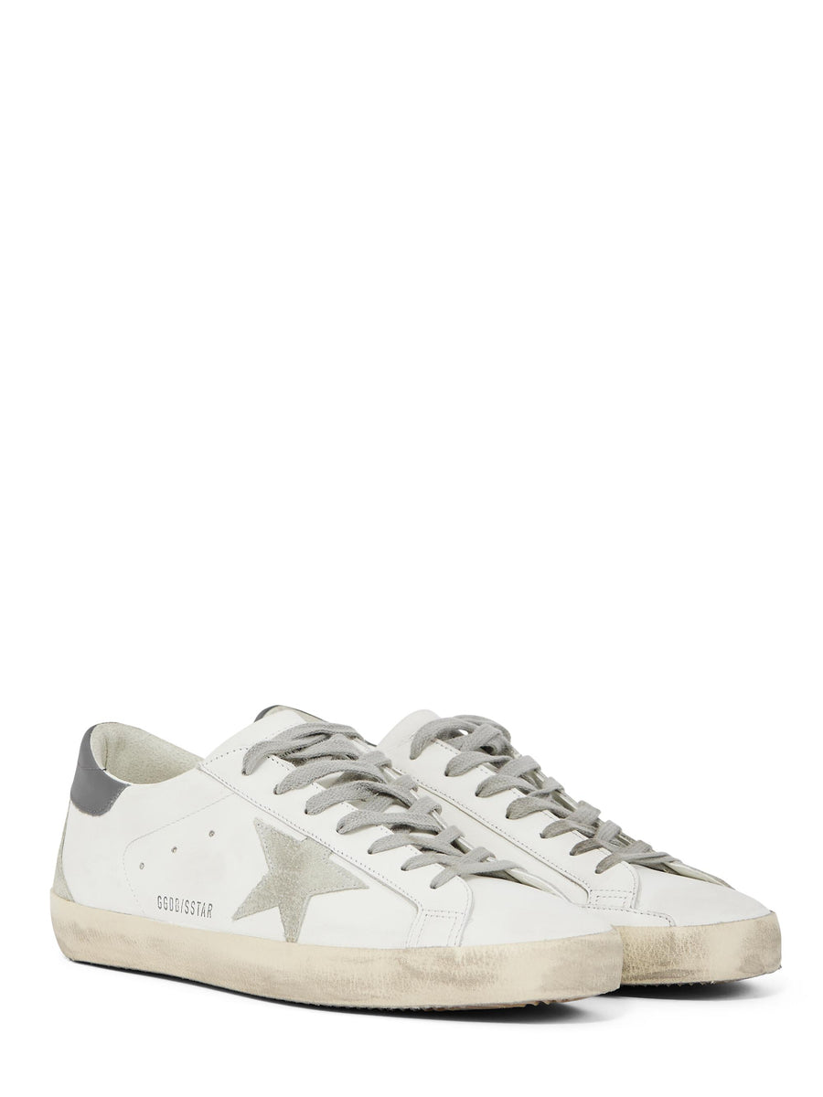 SUPER STAR LEATHER UPPER AND HEEL SUEDE STAR AND SPUR GMF00102 F00611311915 GOLDEN GOOSE 