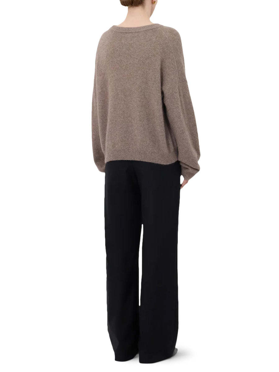TRISTAN LOOSE FIT SWEATER TRISTAN ASHES MELANGE LOULOU STUDIO 