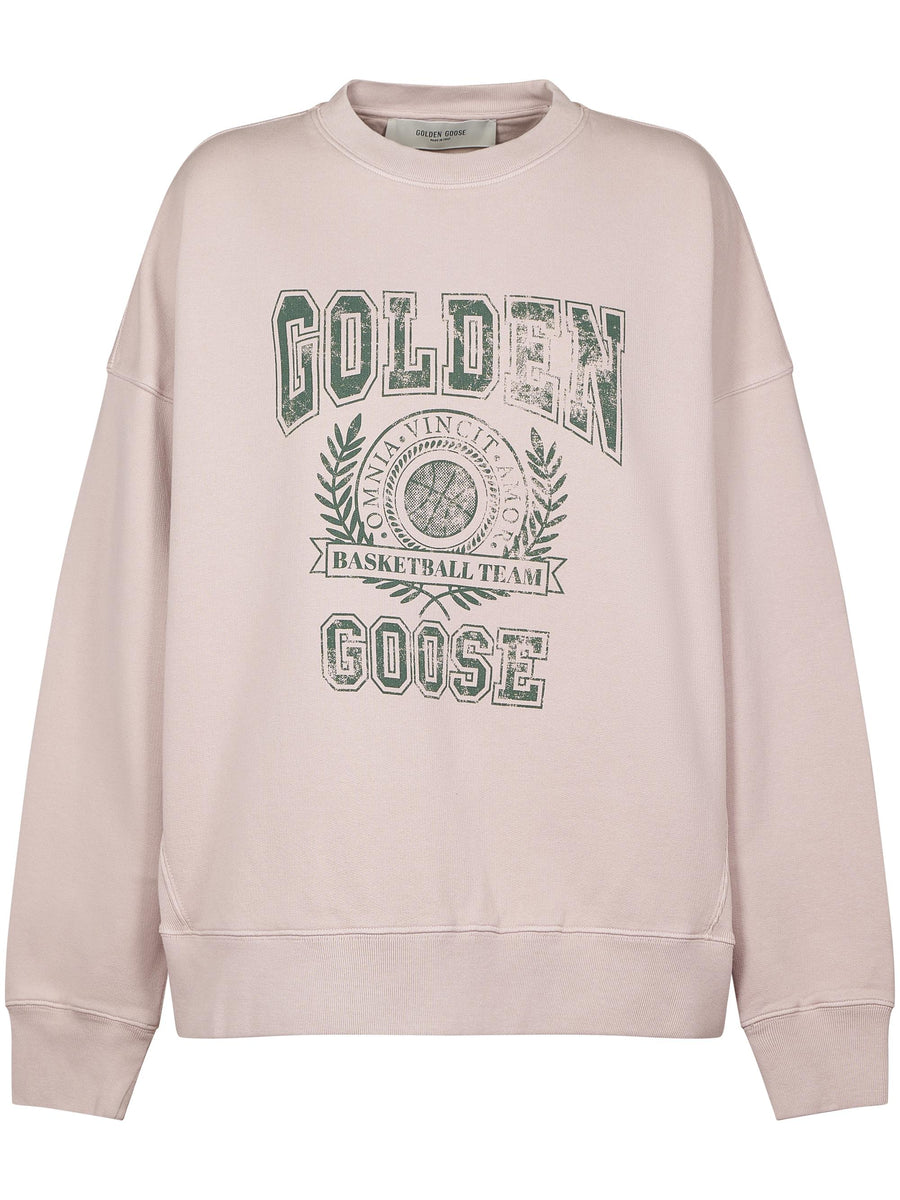 JOURNEY UNISEX CREW NECK SWEATSHIERT DYED ORANIC COTTON FLEECE VINTAGE COLLEGE PRINT GUP02175 P00186425758 GOLDEN GOOSE 