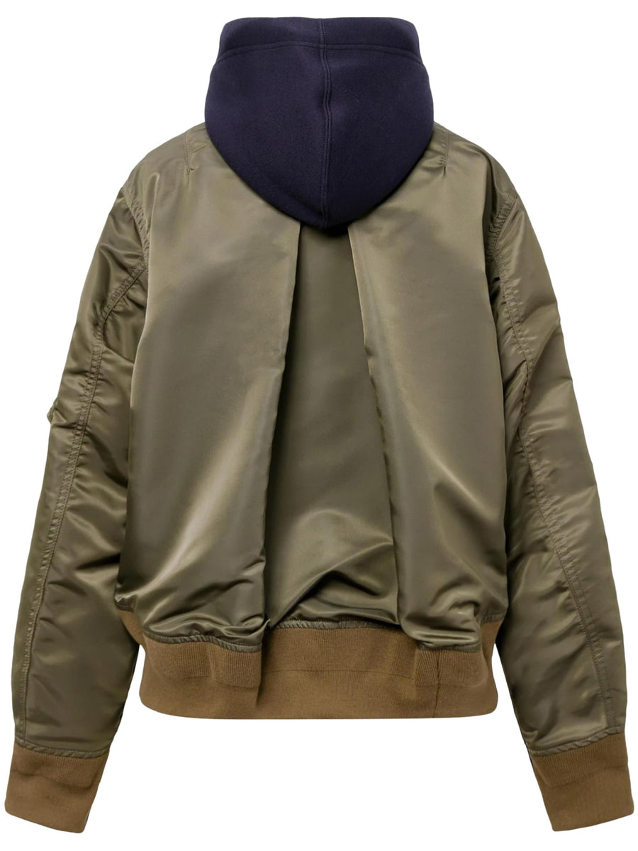 SPONGE X NYLON TWILL HOODIE 2508059 233 SACAI 