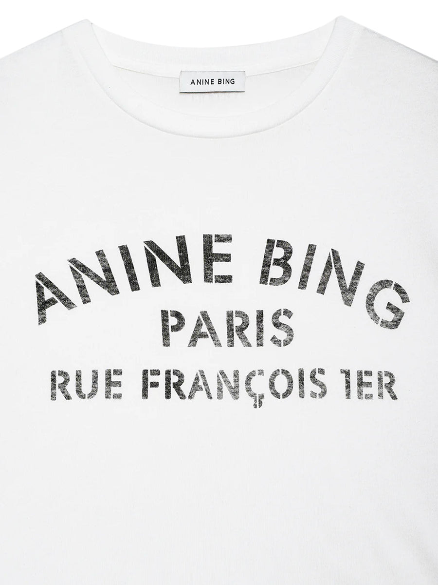 COHEN TEE PARIS STENCIL A0811518 IVY1 ANINE BING 